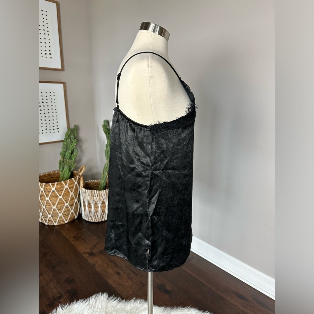 Lace Layering Sexy Camisole Cami Tank Romantic Evening Date Night Office Black L - Picture 2 of 12